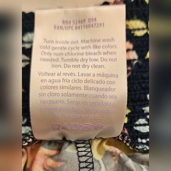 Secret Treasures Womens Blue Floral And Flamingo Pajama Pants Size Medium - Picture 6 of 12